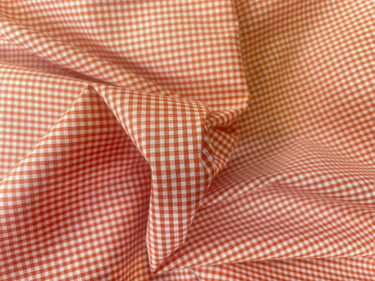 Mini Gingham Cotton - Red & White