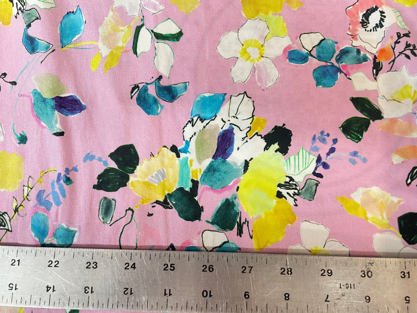 Printed Micro Modal Jersey - Pink Floral