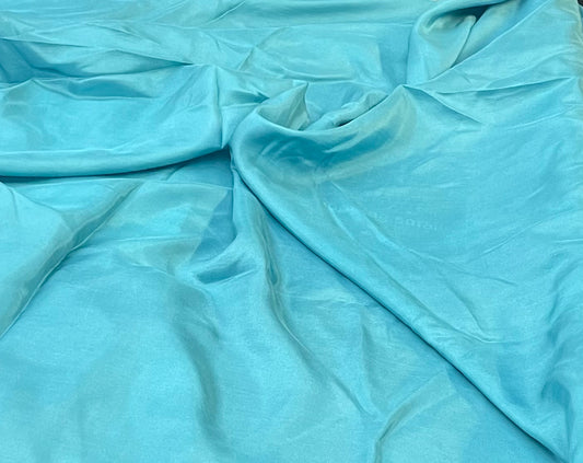 100 % Silk Wide Habotai Lining - Meadow Blue