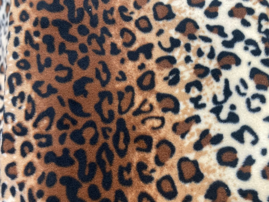 Cheetah Printed Polar Fleece - Neutal Multicolor