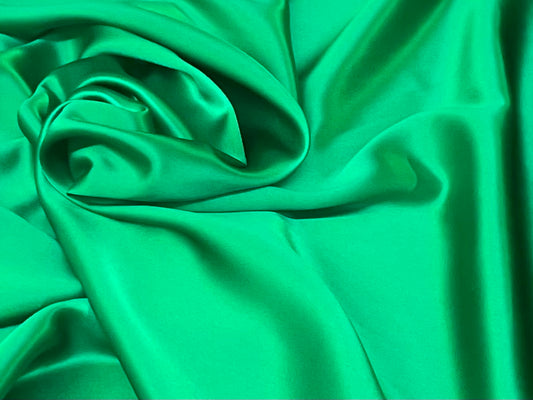 Silk Charmeuse Wide - Emerald Green - 19mm Designer