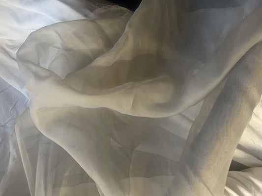 Silk Organza Wide - Light Grey