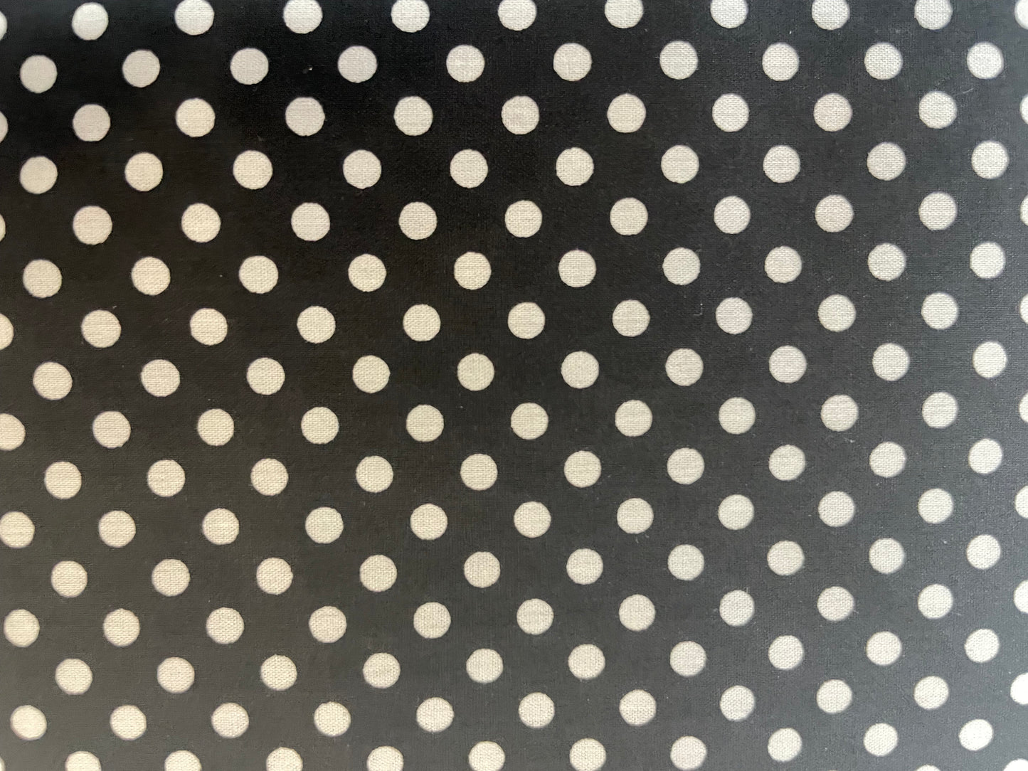 Italian Polka Dot Stretch Cotton Print - Chocolate Brown & White