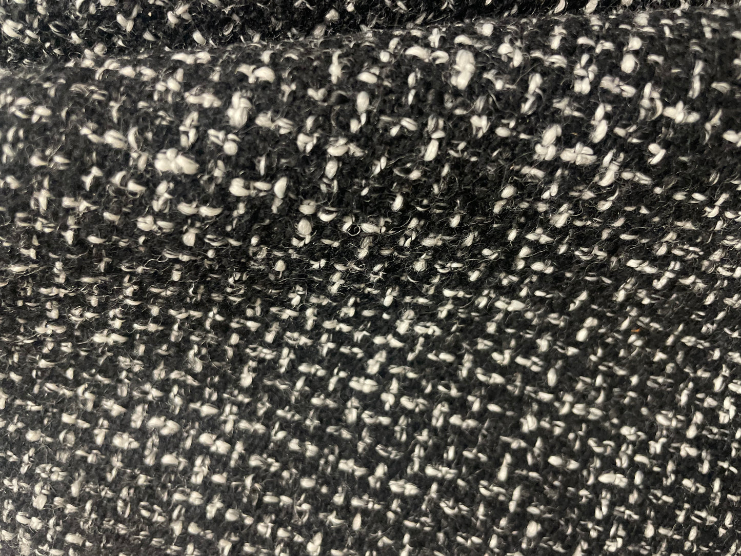 Italian Wool Tweed - Black & White