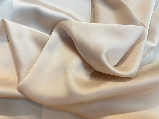 Light Weight Poly Satin - Oat Milk