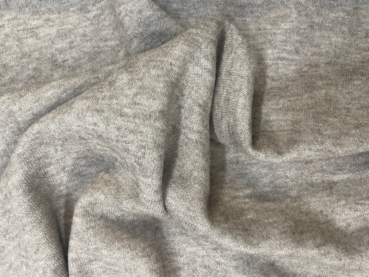 Wool Blend Double Knit Jersey - Heather Oatmeal
