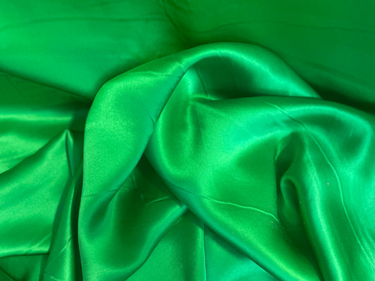 Silk Charmeuse Wide - Bright Green - 19mm Designer