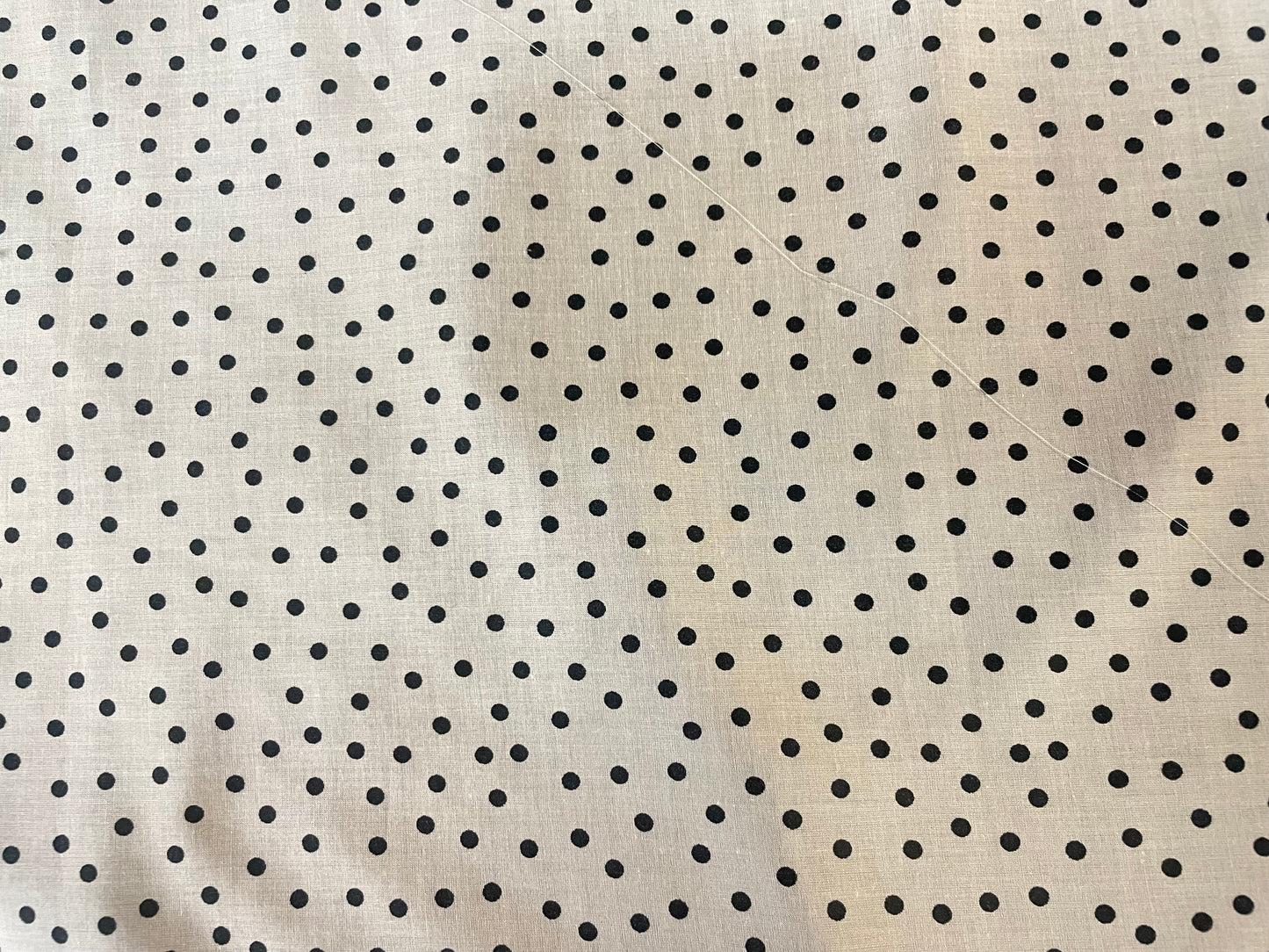 Polka Dot Silk & Cotton - Ivory & Black