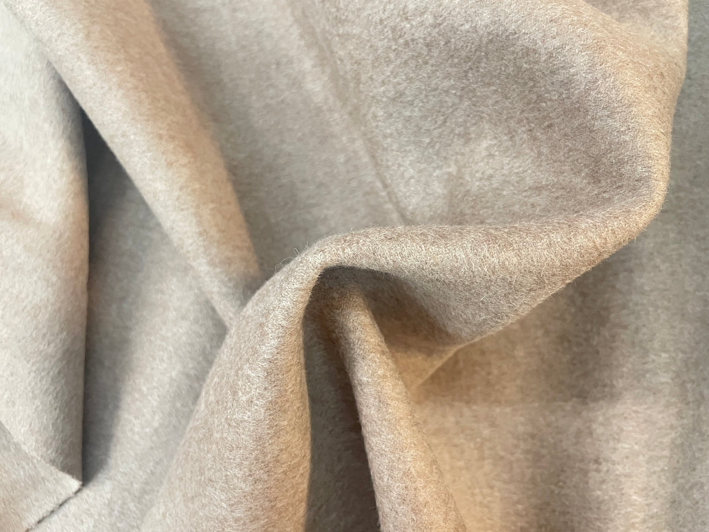 Italian Melton Wool - Warm Beige