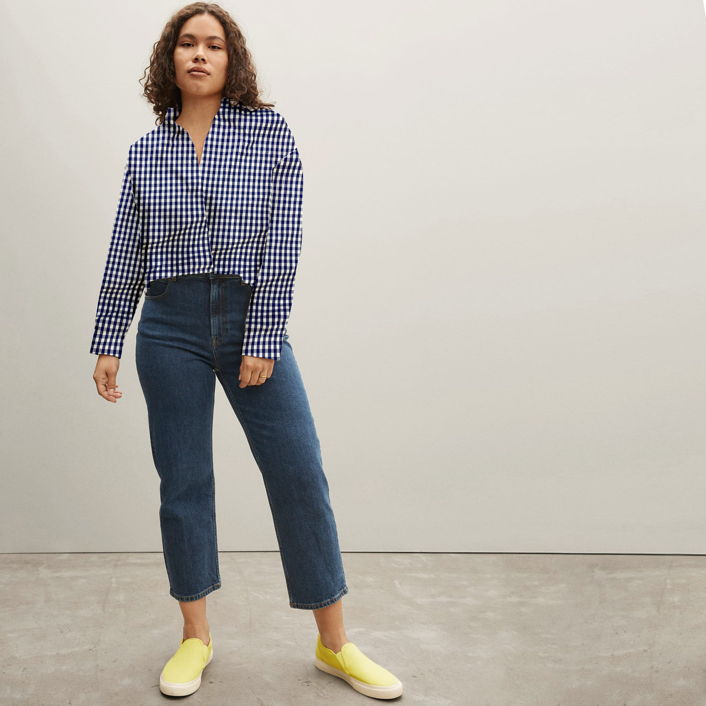 Stretch Cotton Poplin - Blue Grey