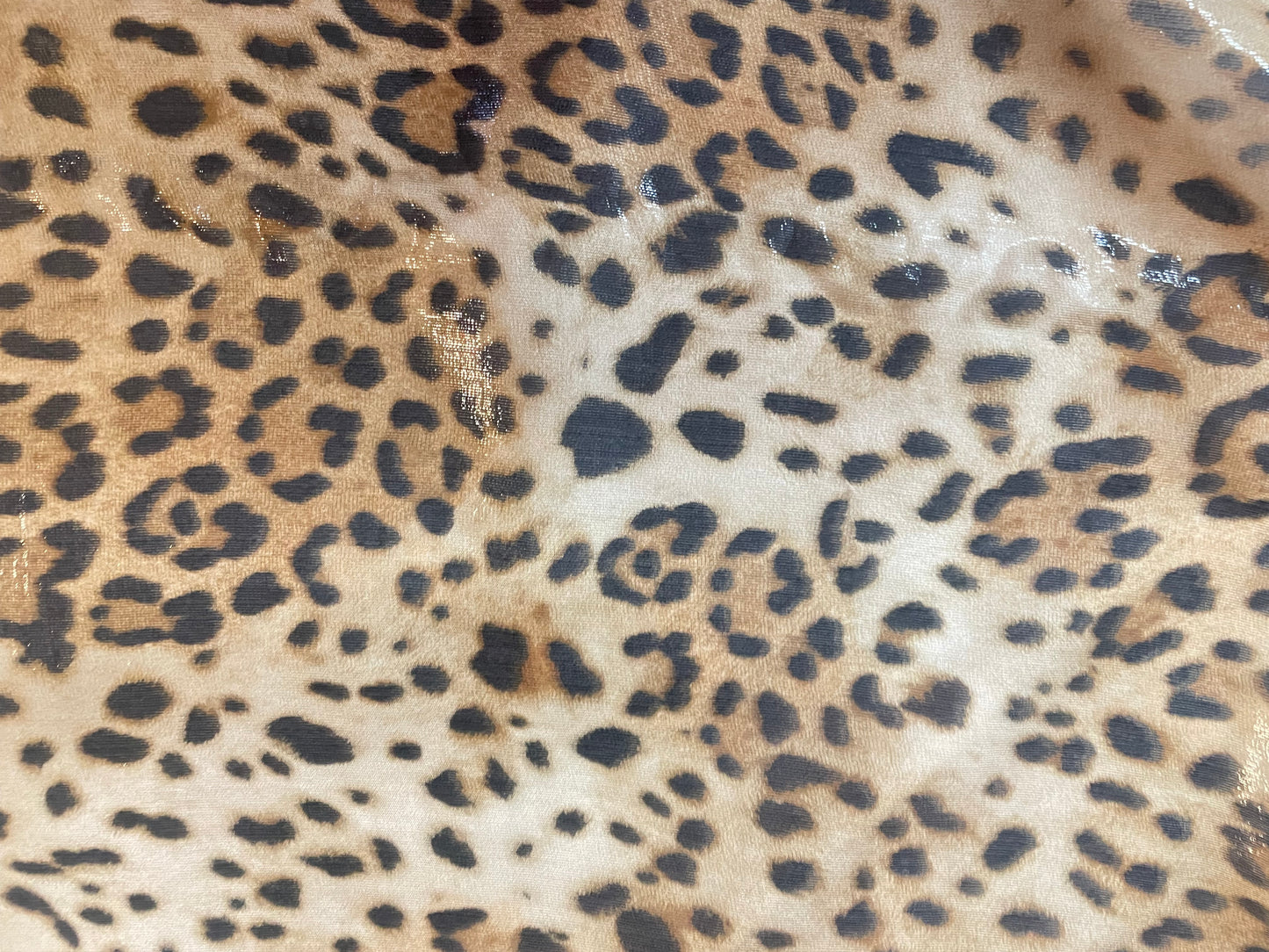 Printed Liquid Silk Chiffon - Lurex Cheetah