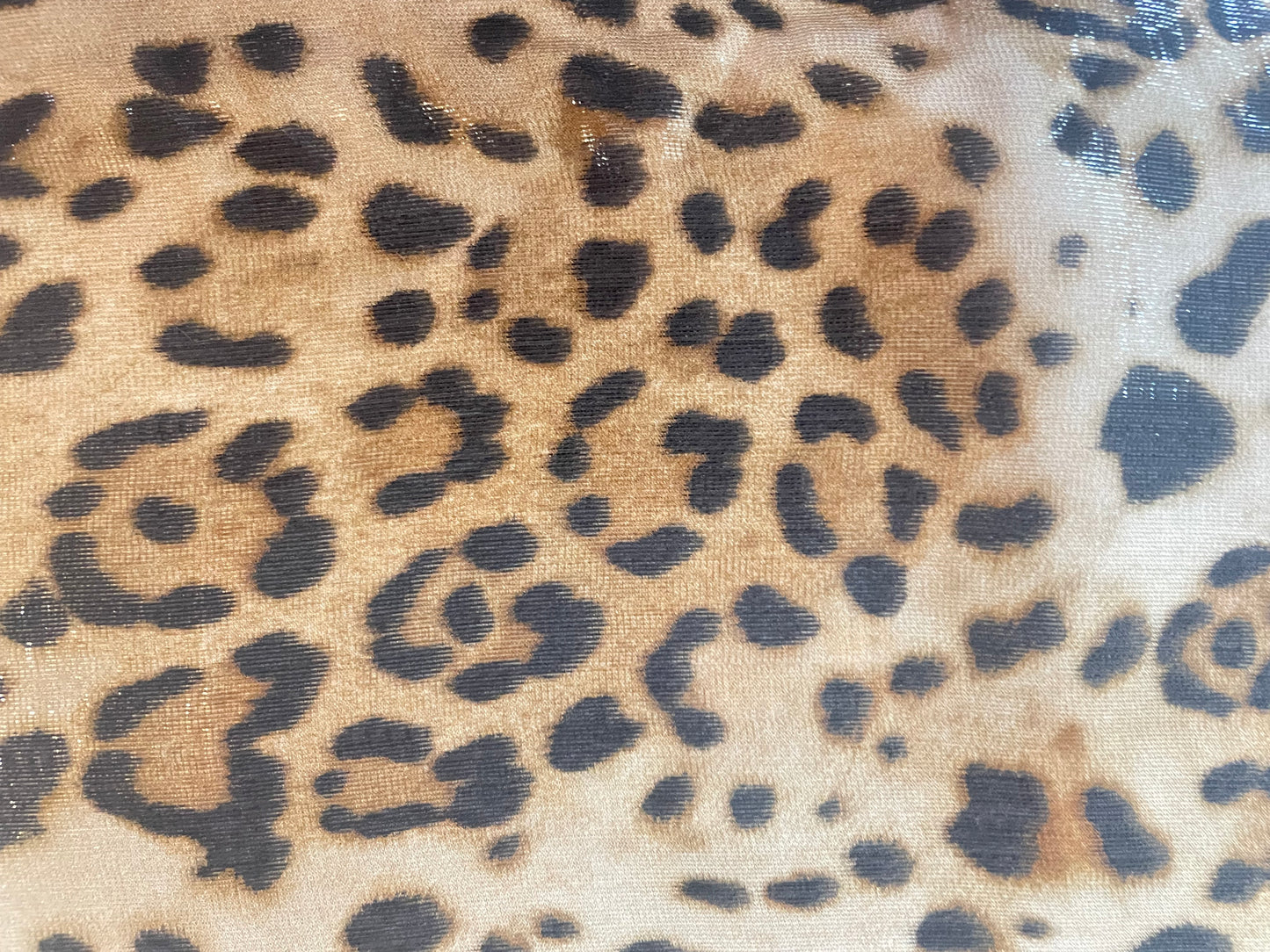 Printed Liquid Silk Chiffon - Lurex Cheetah
