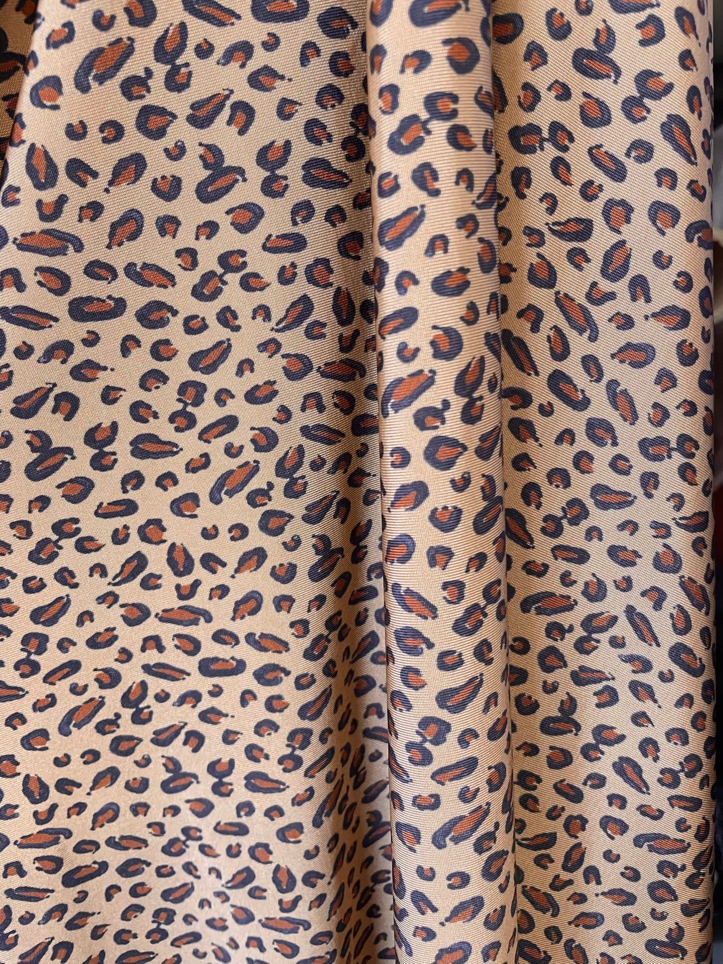 Cheetah Print Rayon Jersey - Brown & Black