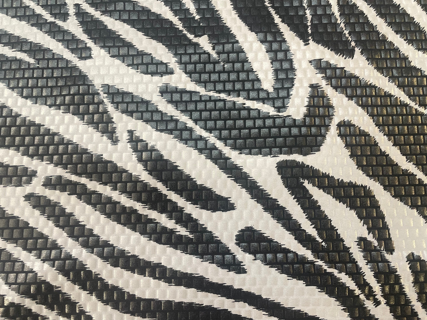 Zebra Printed ITY - Square Sequin - Black & Grey