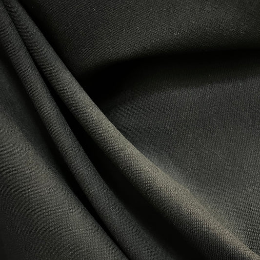 Italian Viscose Heavy Weight Jersey - Jet Black