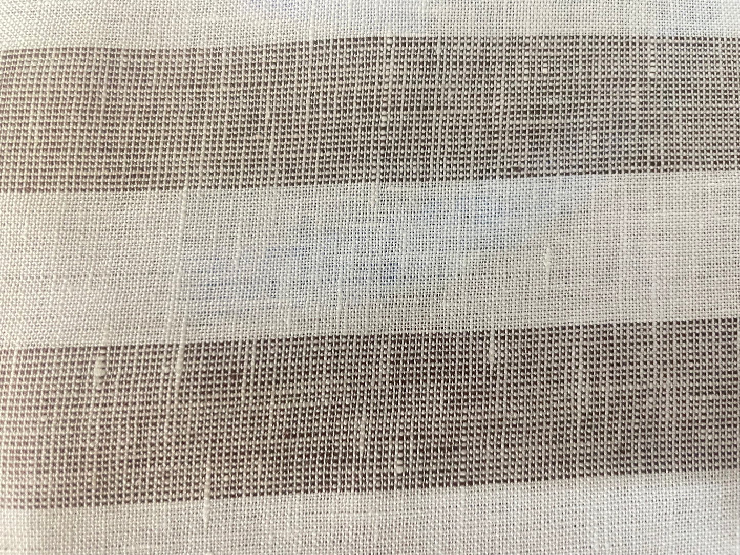 Striped Linen - Brown & White