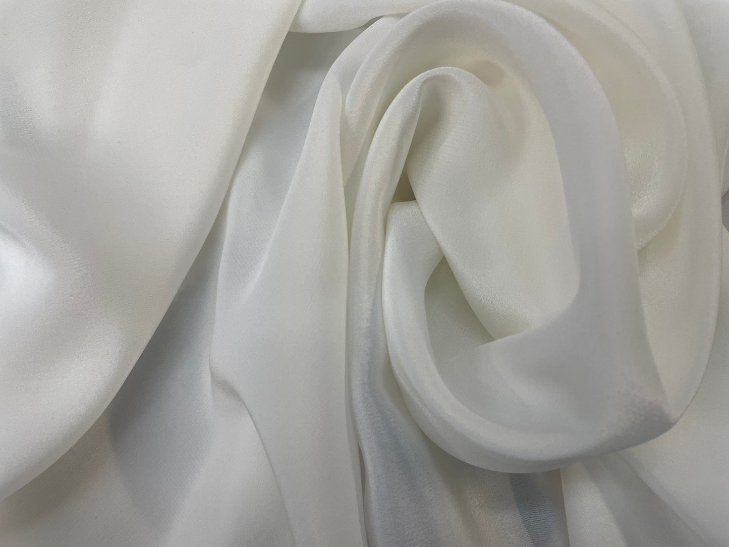 Silk Crepe De Chine Wide - Off White - 16mm Designer