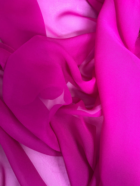 Silk Chiffon Wide - Raspberry Pink