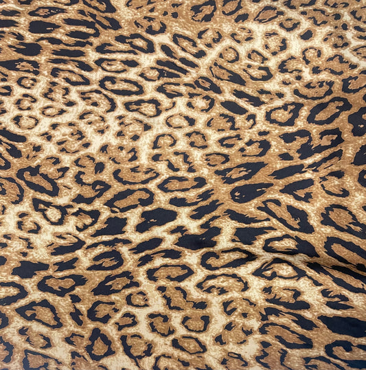 Printed Silk Crepe De Chine - Cheetah