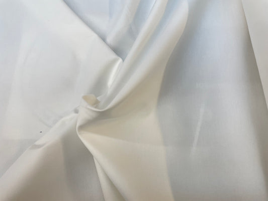 Brushed Stretch Cotton Twill - Off White