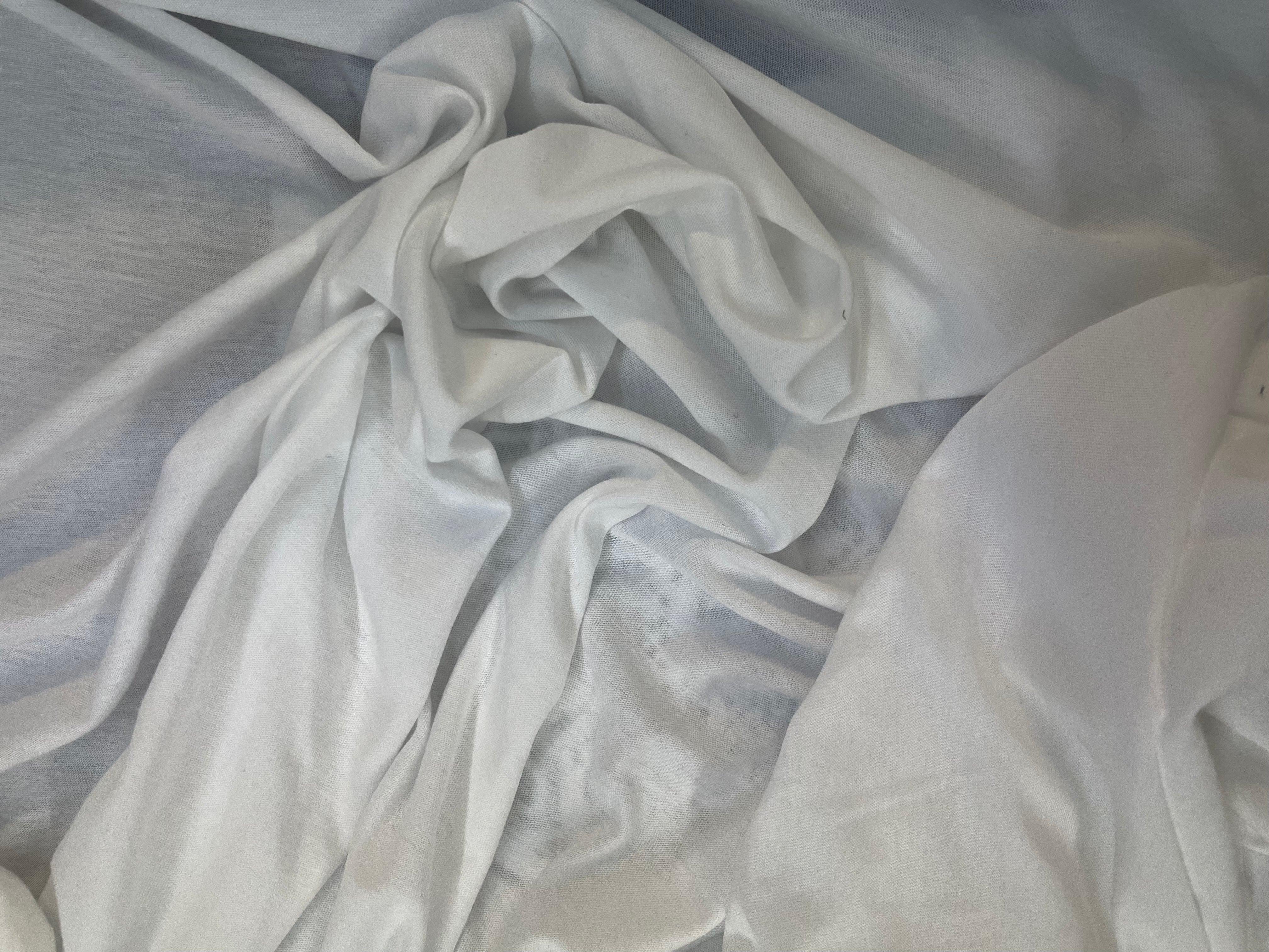 Solid Light Grey 4 Way Stretch 10 oz Cotton Lycra Jersey Knit Fabric