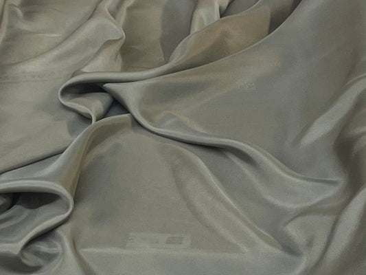 Silk Habotai Lining - Steel Grey