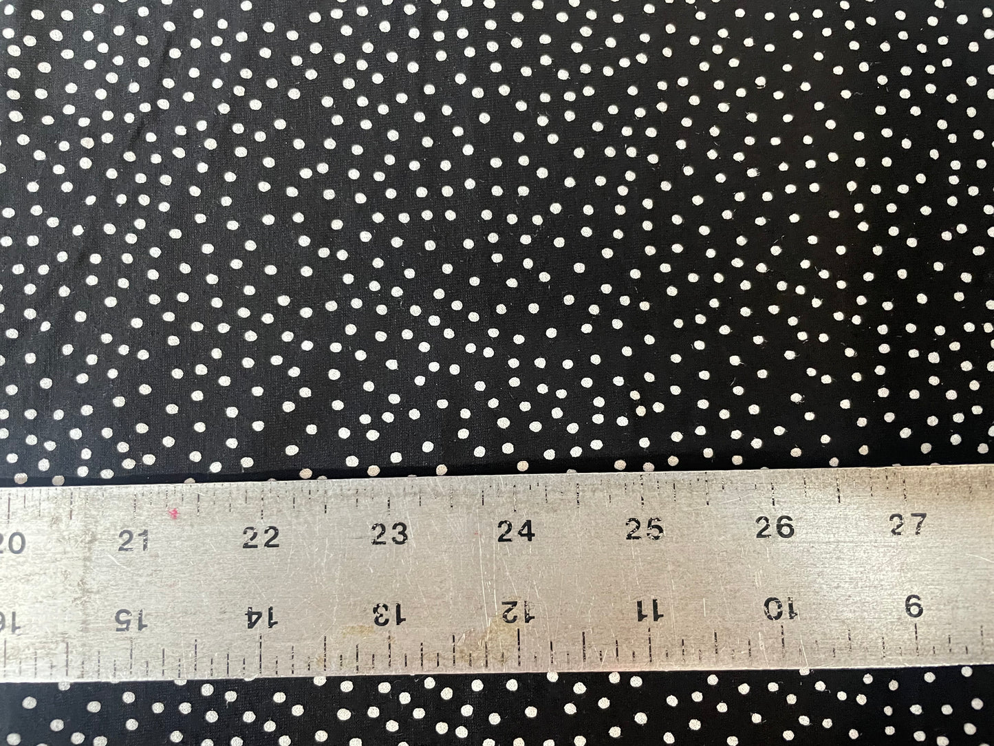 Printed Rayon Spandex Jersey - Black & White Polka Dot