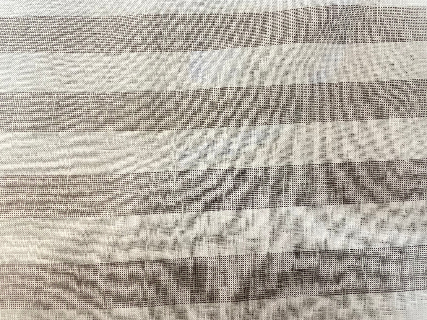 Striped Linen - Brown & White