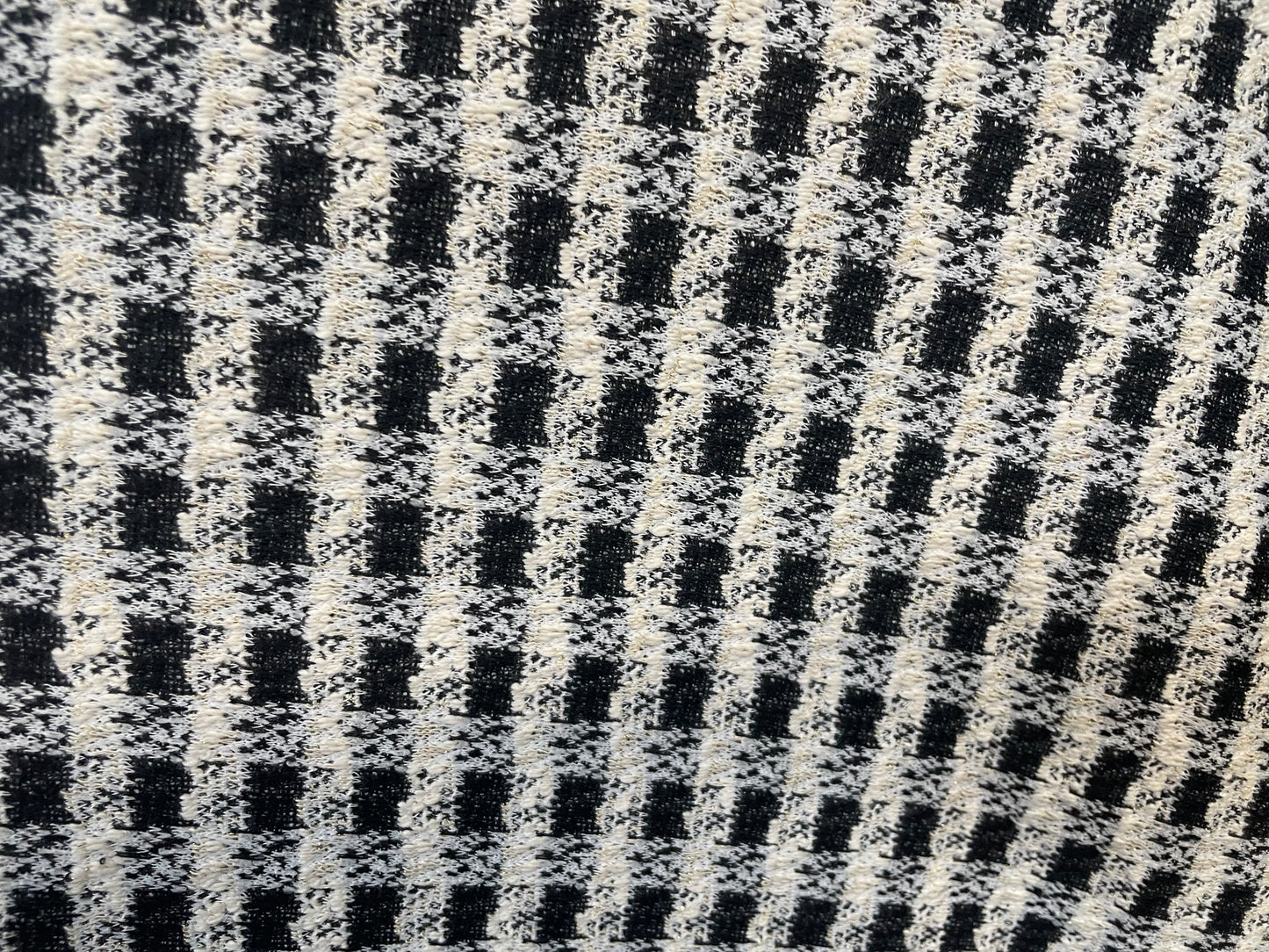 Tweed Sweater Knit - Black, White, Cream & Lurex