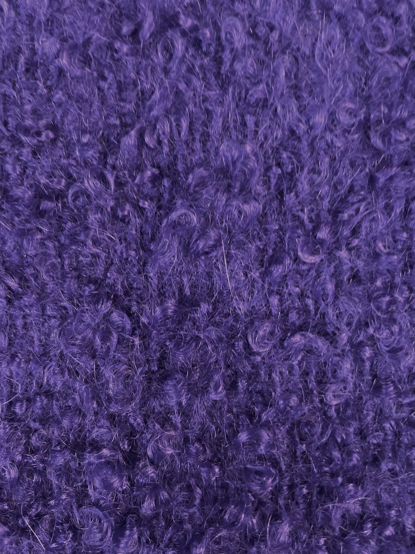 Italian Designer 100% Wool Boucle Fused - Royal Purple