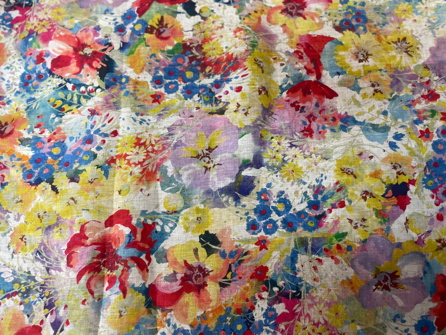 Wildflower Floral Printed Linen - Multicolor