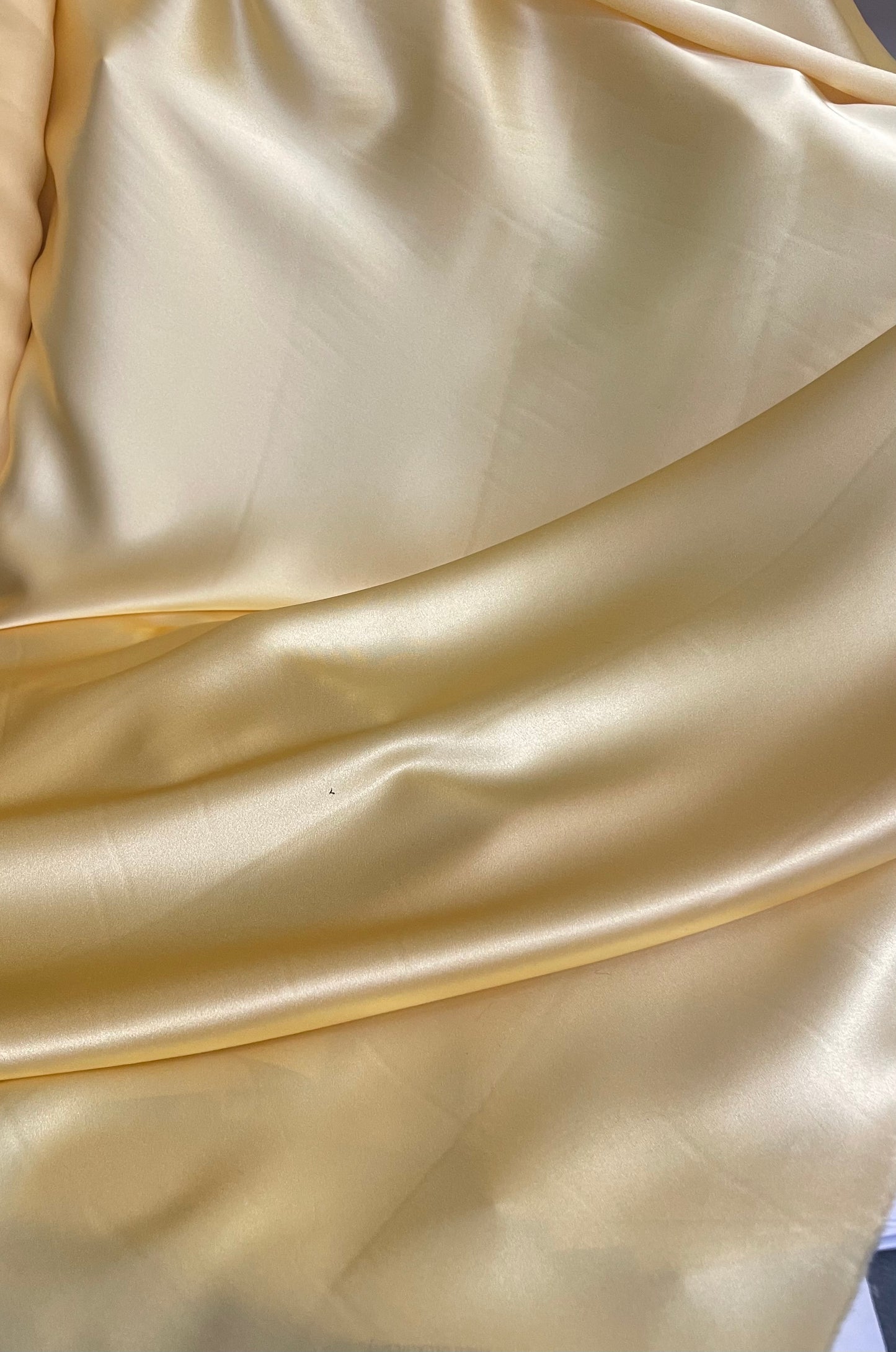 Silk Charmeuse Wide - Butter Yellow - 19mm Designer