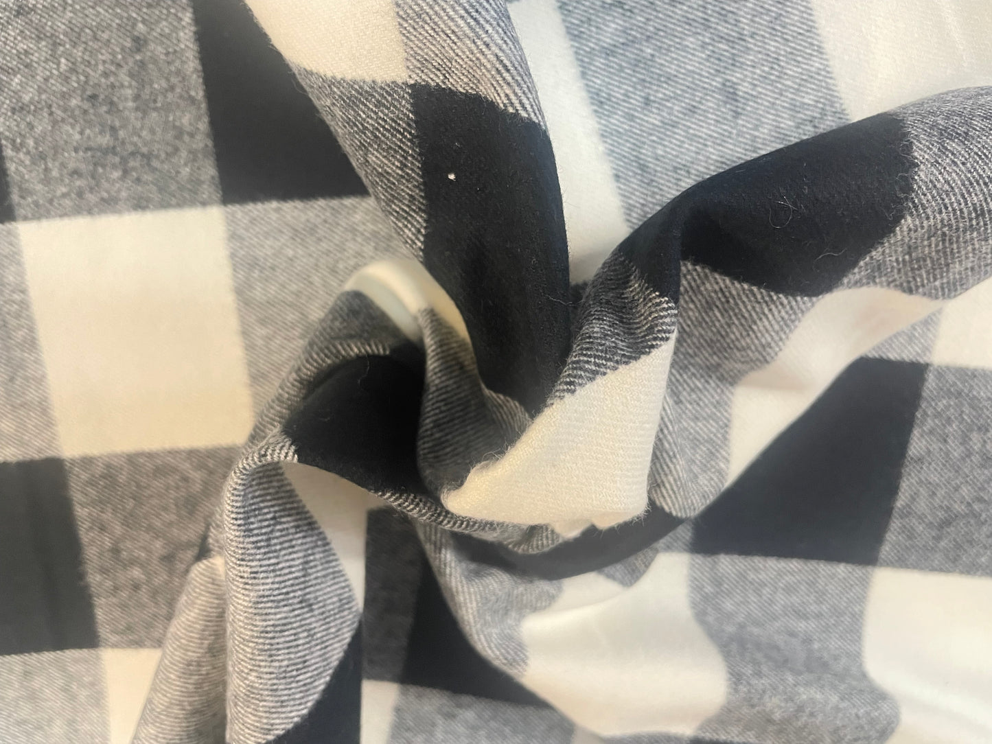 Flannel Cotton Plaid - Black & White