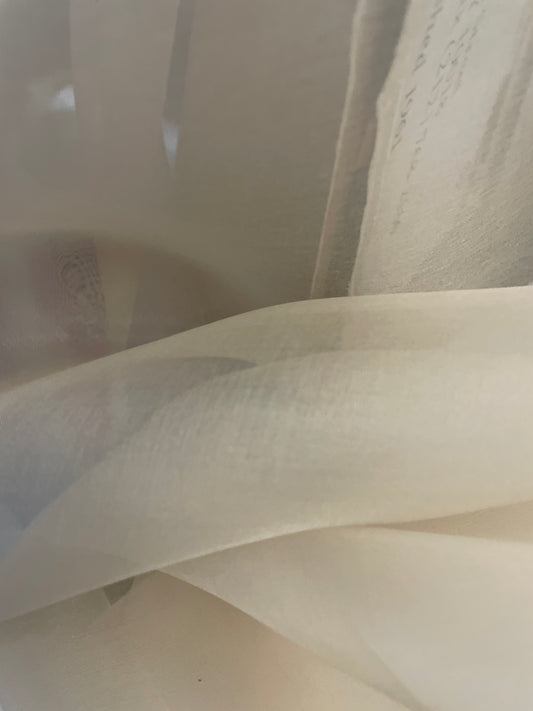 Silk Organza Wide - Taupe Nude
