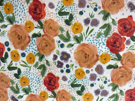 Printed Supima Cotton Jersey - Autumn Floral