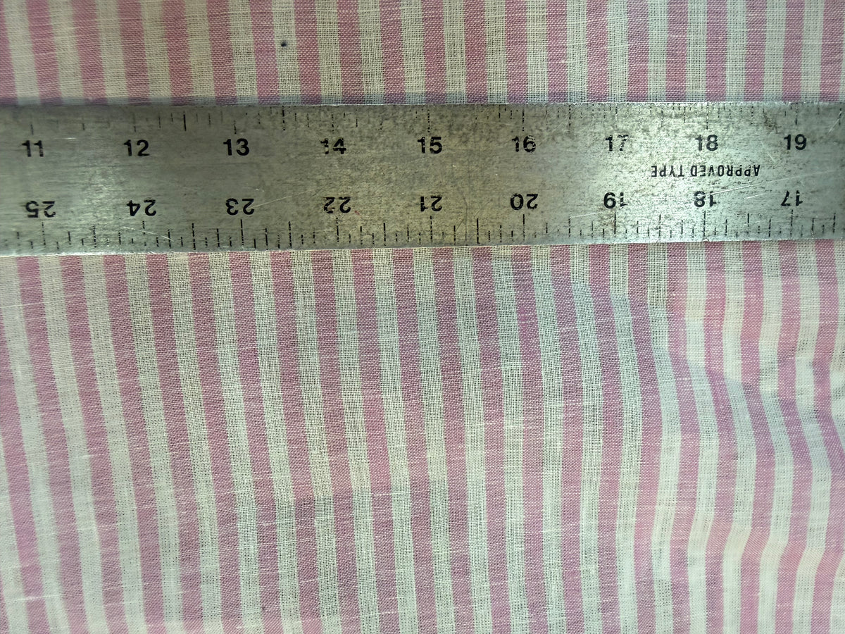 Linen Stripe - Pink & Ivory