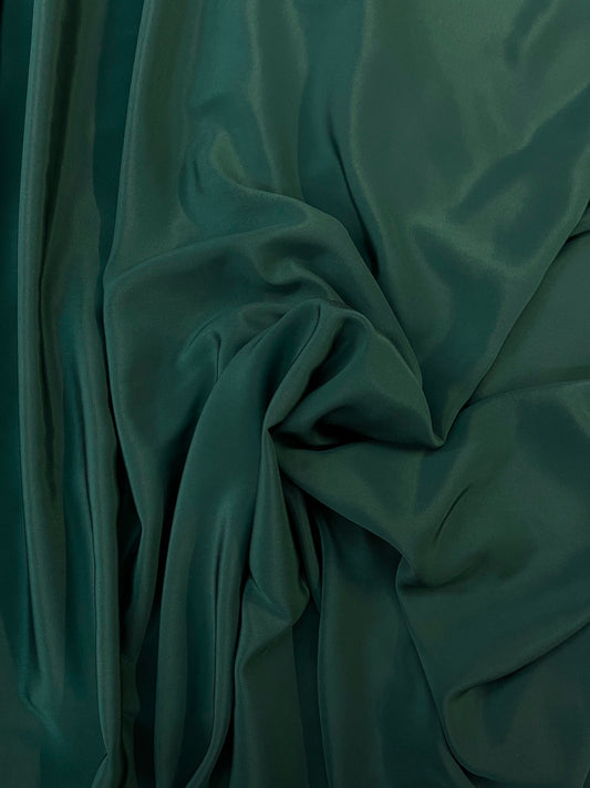 Silk Crepe De Chine - Wide - 16mm Designer - Dark Emerald Green