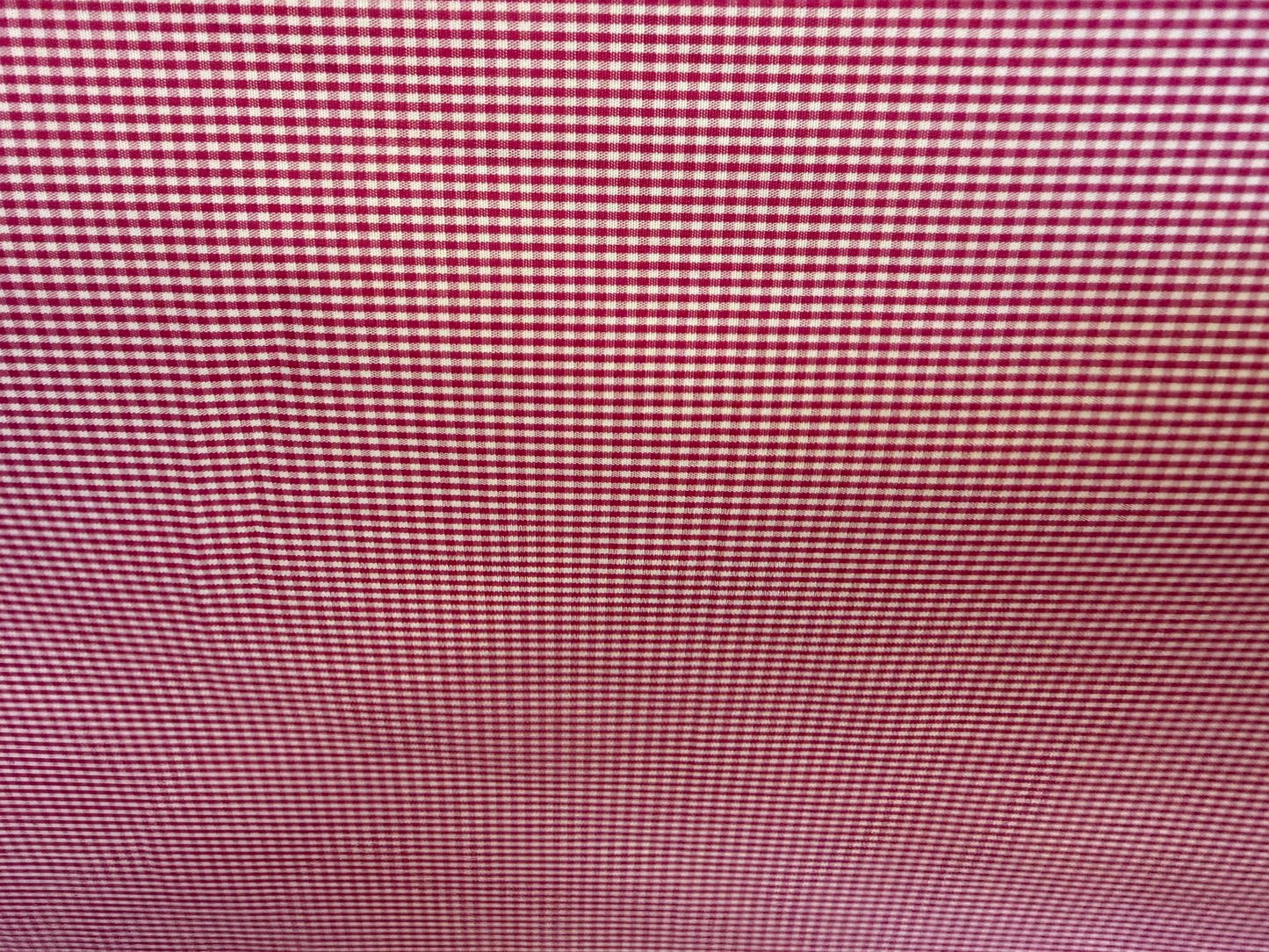 Cotton - Mini Check Plaid - Red & White