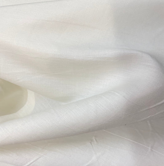 Linen & Rayon Blend - White Cream