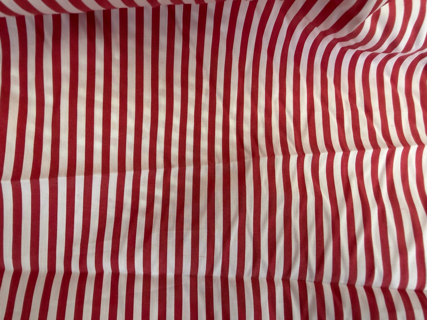 Striped Cotton Shirting - Red & White