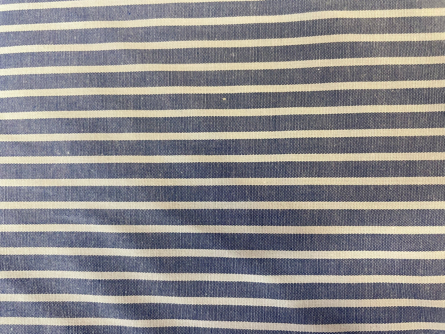 Stripe Cotton Shirting - White & Light Blue