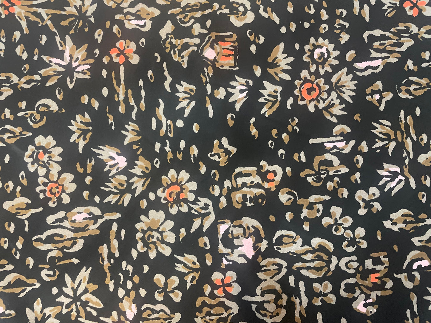 Printed Silk Crepe De Chine - Floral Cheetah