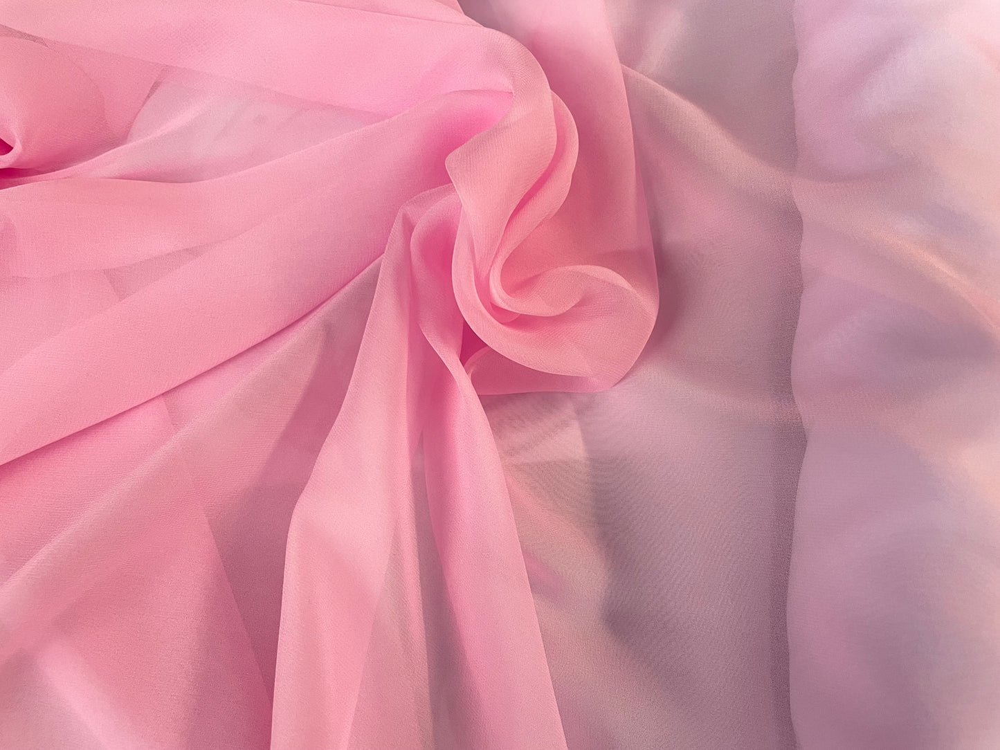 Silk Chiffon Wide - Bubblegum Pink