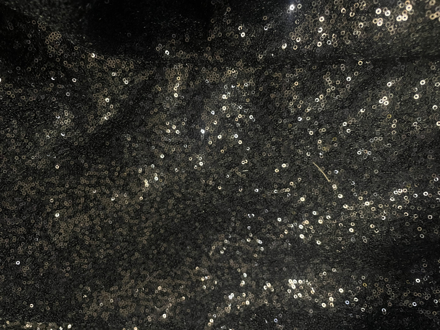 Mini Sequin Stretch Mesh - Jet Black