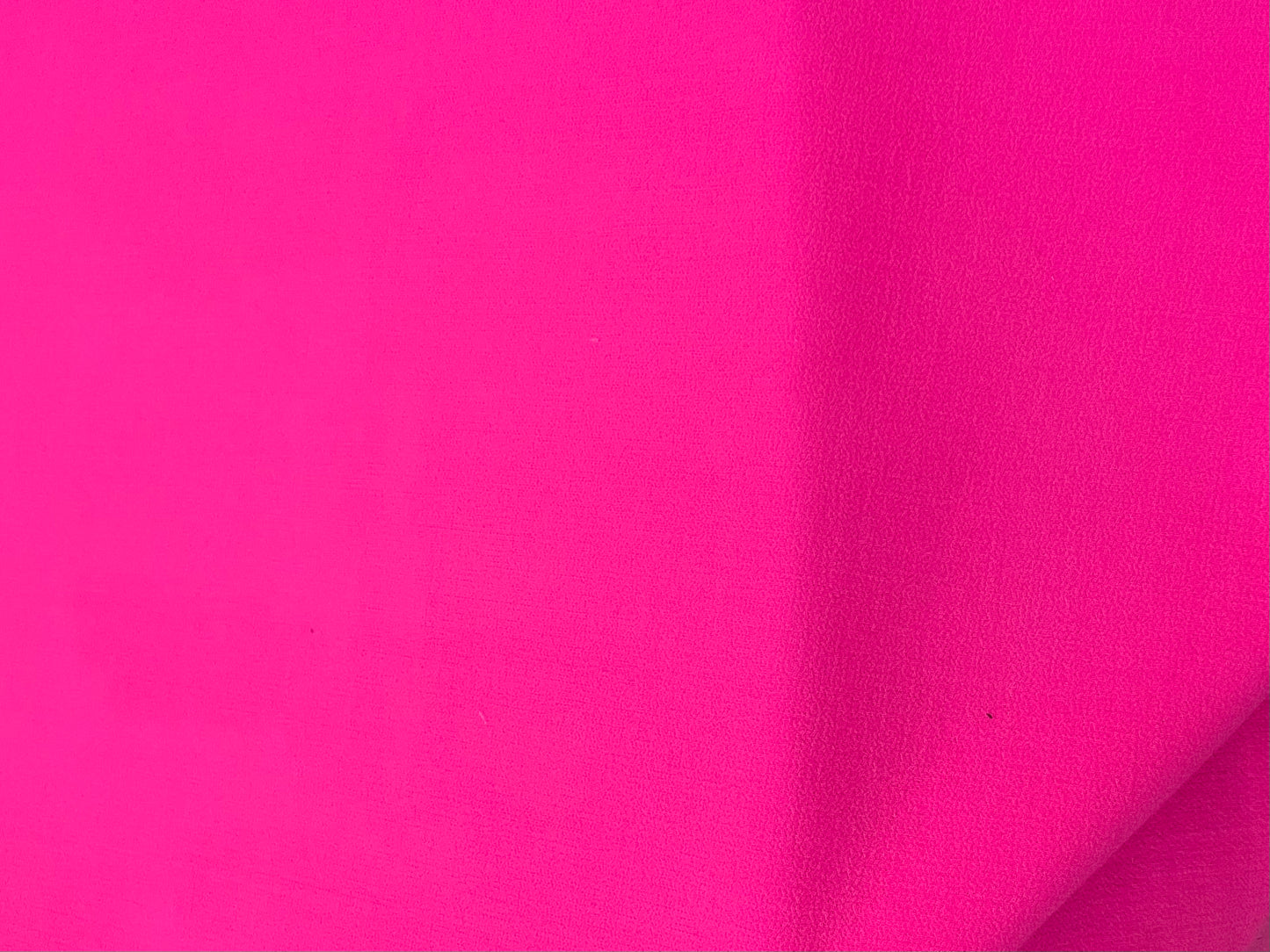 Italian Designer Double Faced Fused Virgin Wool Crepe - Neon Pink
