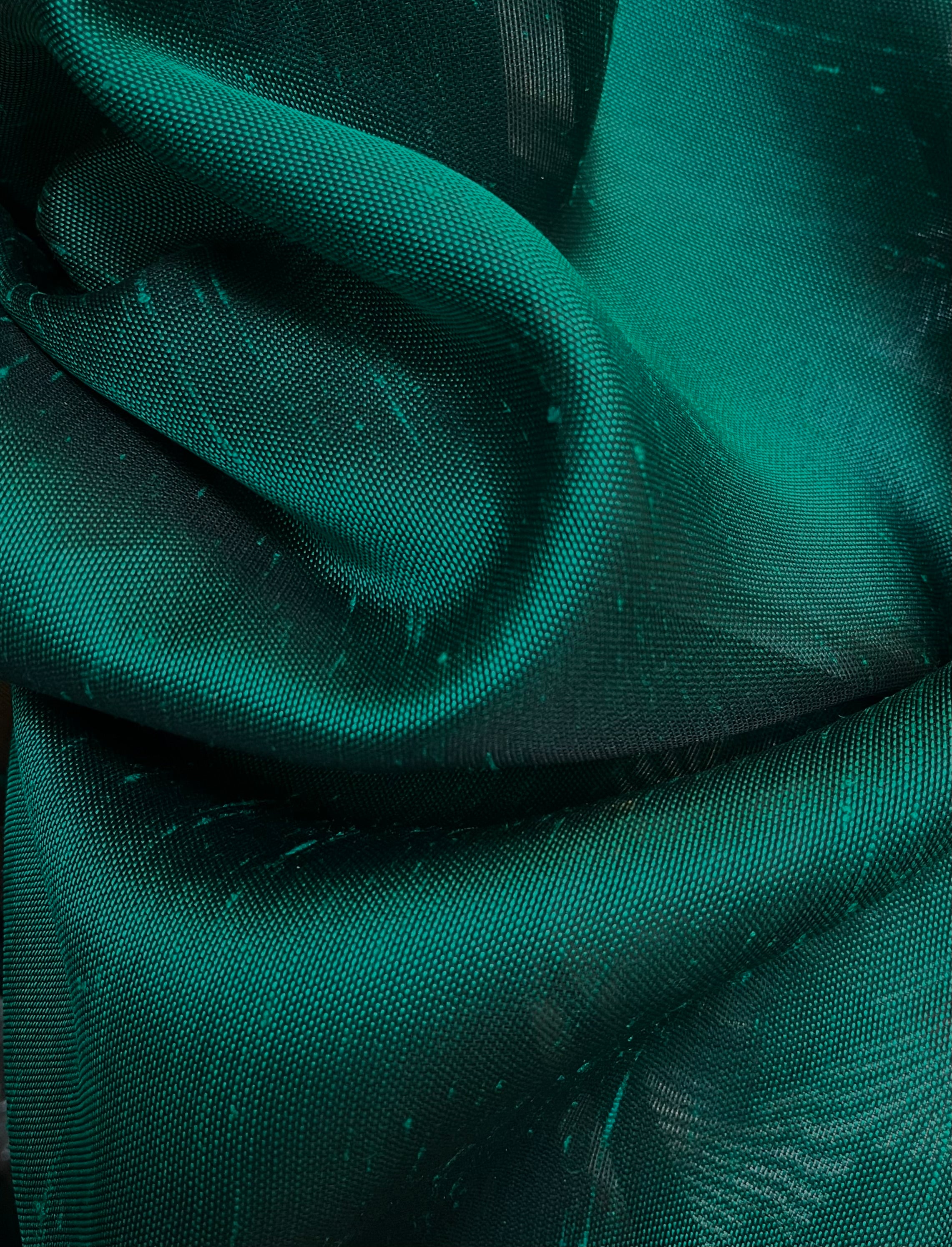 Silk Gazar - Nubby Texture - Emerald Green – metrotextilesnyc