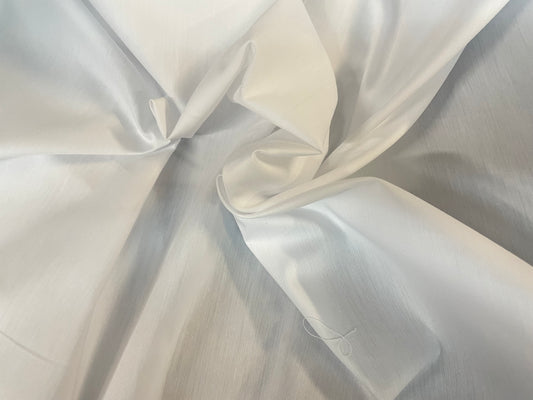 Italian Twill Cotton Shirting - Bright White