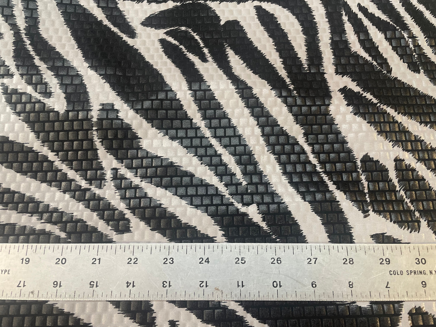 Zebra Printed ITY - Square Sequin - Black & Grey