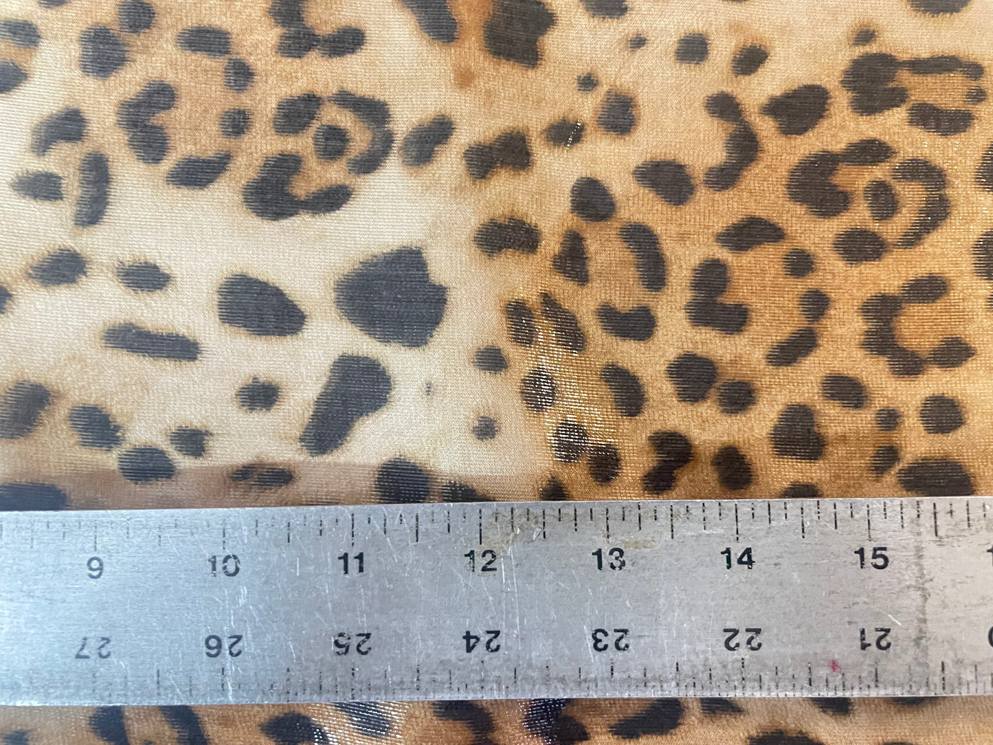 Printed Liquid Silk Chiffon - Lurex Cheetah