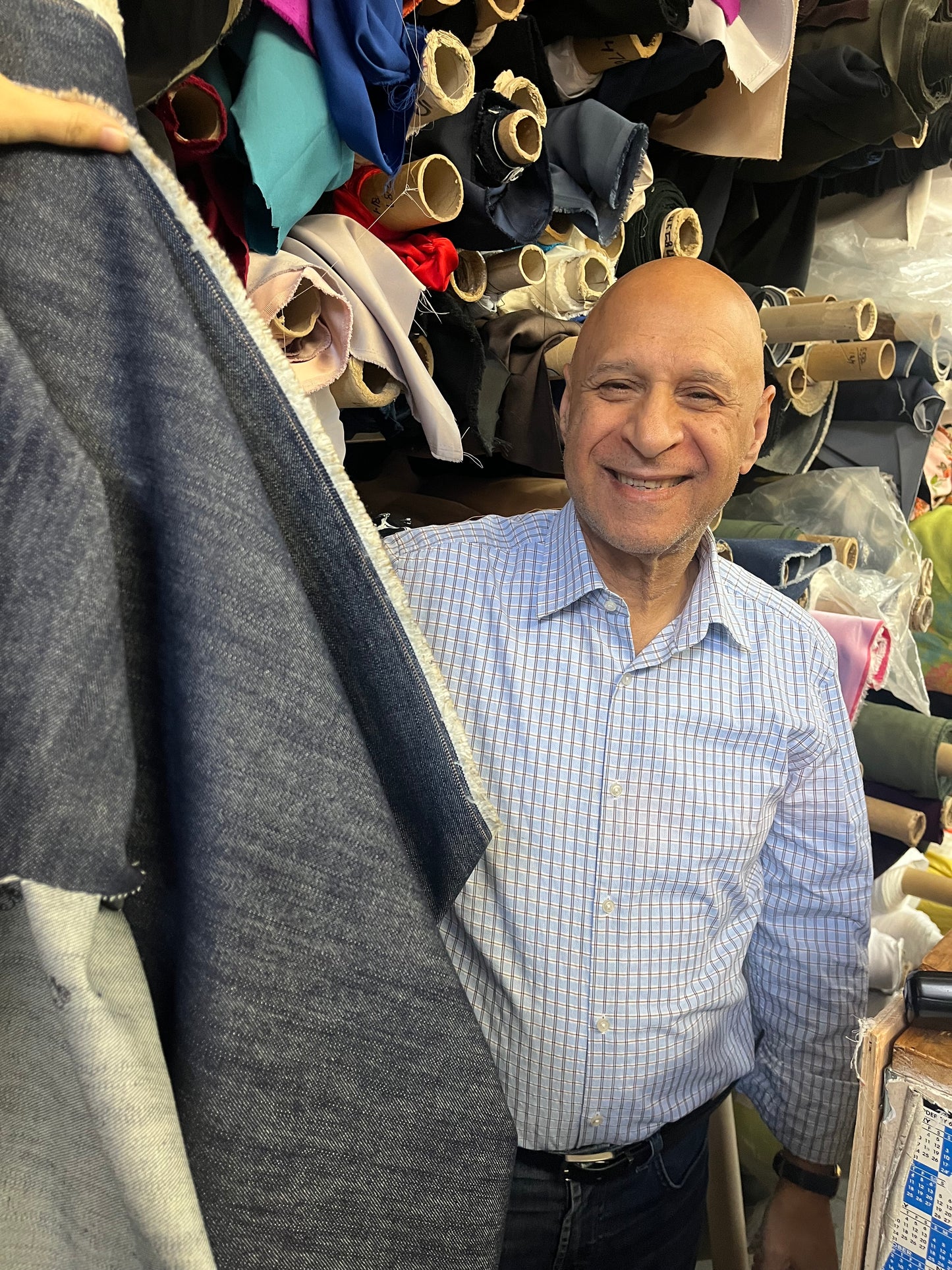 USA Cotton Denim - Dark Wash Blue